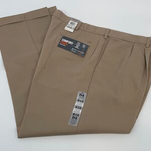 Dockers‎ Mens Khaki Pants D4 Pleated Cuffed Comfort Relaxed No Wrinkle Tan 40x32
